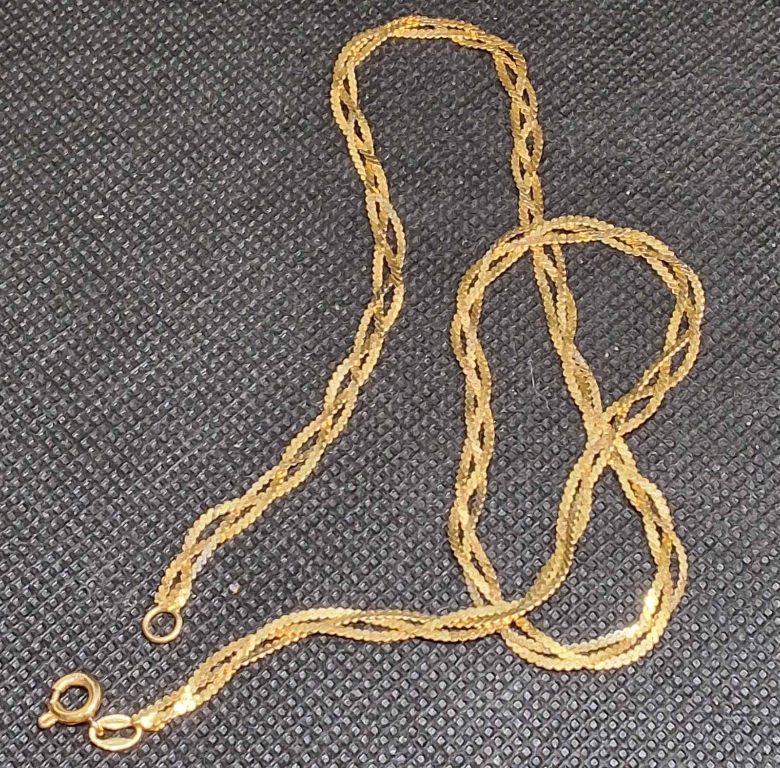Vintage Italy (585) 14K Gold Braided S Link Necklace