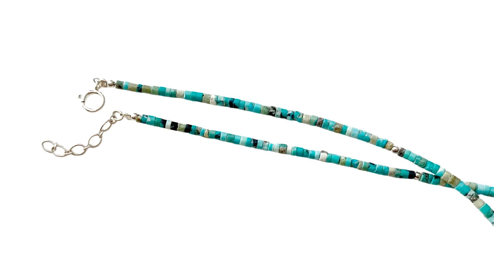 Genuine Green Turquoise 925 Silver Necklace Jewelry Women Handmade USA SELLER