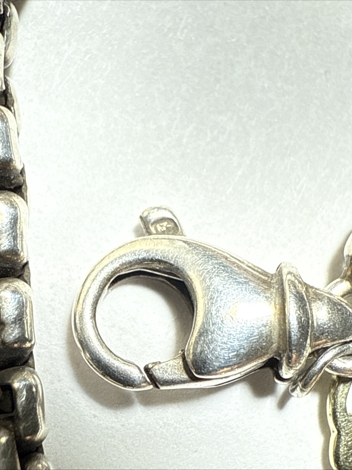 David Yurman Box Chain Necklace 33” 3mm Sterling 14k Hang Tag 50.2gr Vintage