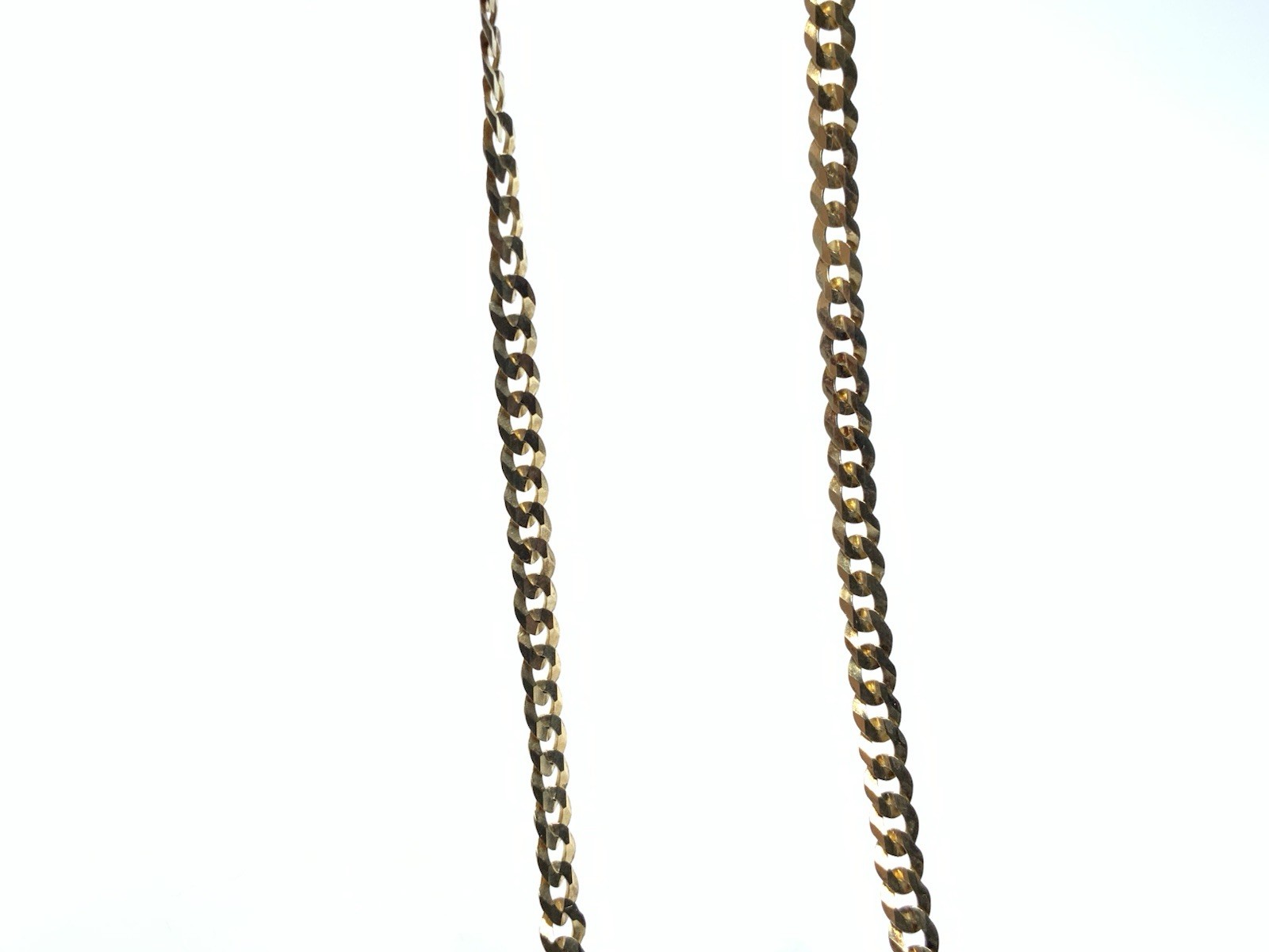 Italy LIRM Sterling 925 Silver Gold Plated 26” Cuban Link 4.85mm Chain Necklace
