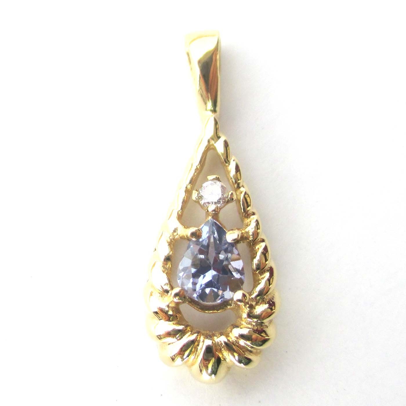 14K Tanzanite and Diamond Pendant