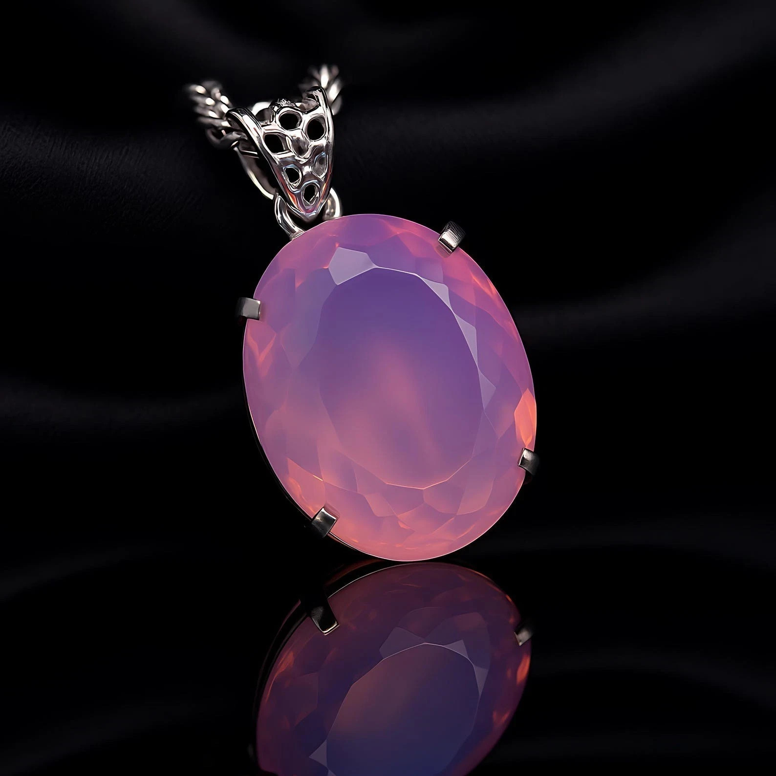 115 Ct Natural Pink Opal 925 Solid Sterling Silver Pendant A+ Gemstone + Gift