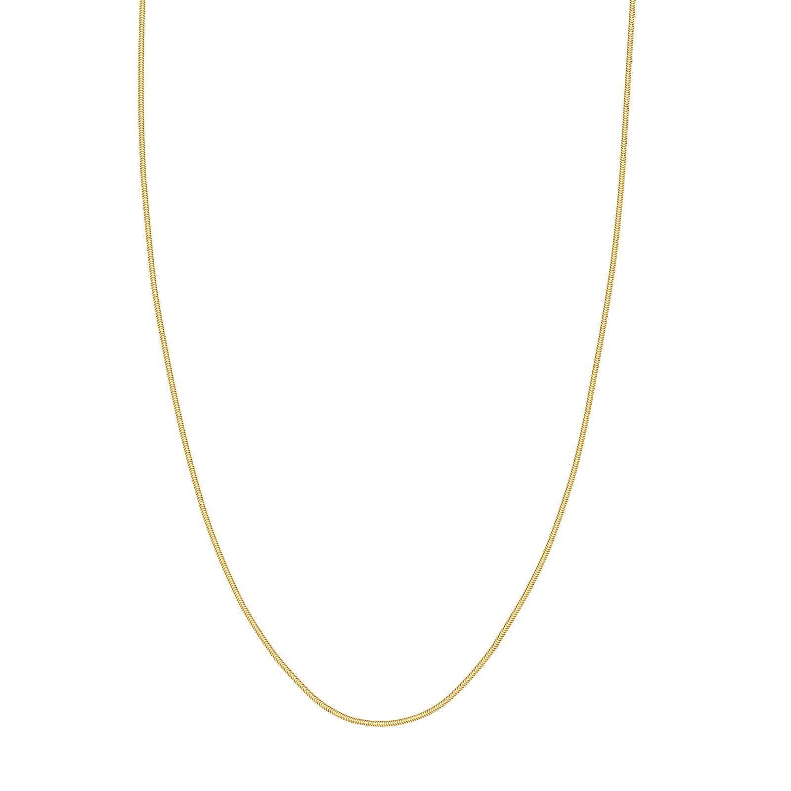 1.4mm Snake Chain Necklace Real Solid 14K All Yellow Gold