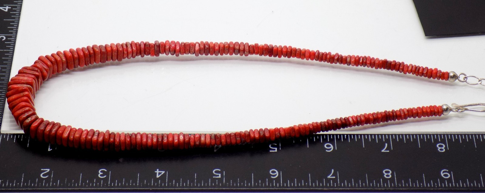 DTR Mine Finds By Jay King Coral Square Graduated Sterling Silver 925 Necklace.