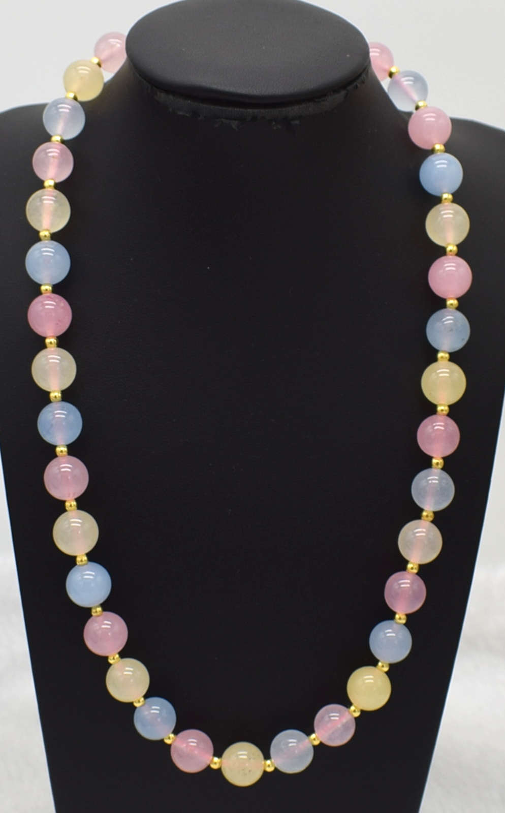 Natural 6/8/10mm Multicolor Morganite Round Gemstone Beaded Necklace 16-32in