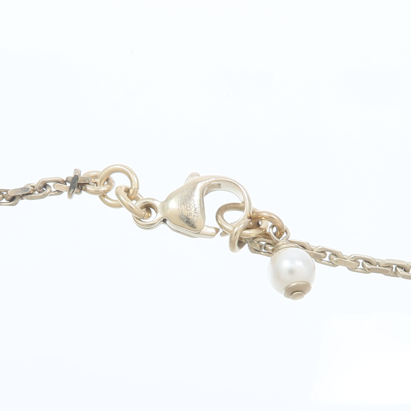 CHANEL CC No.5 Star Pendant Nacklace C22/S Metal Gold