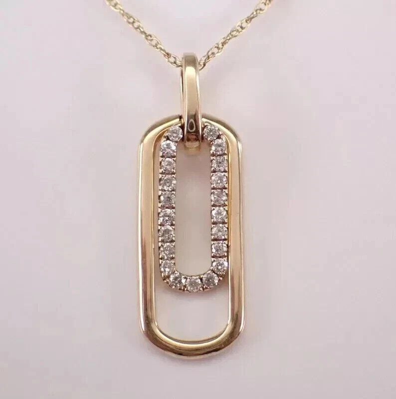 Round Lab Created Diamond Women’s Stunning Charm Pendant 14k Yellow Gold Plated
