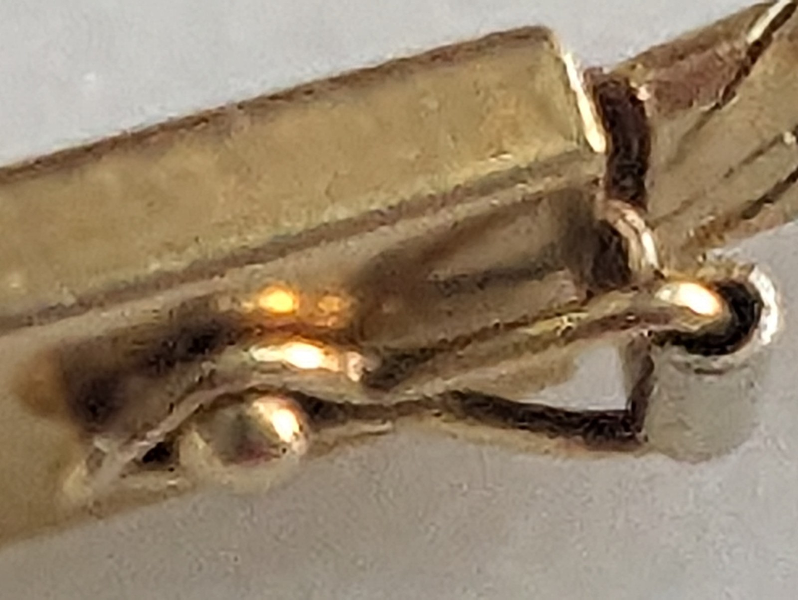 14k yellow gold necklace 20″ Italian herringbone link Wide chain vintage 29 gram