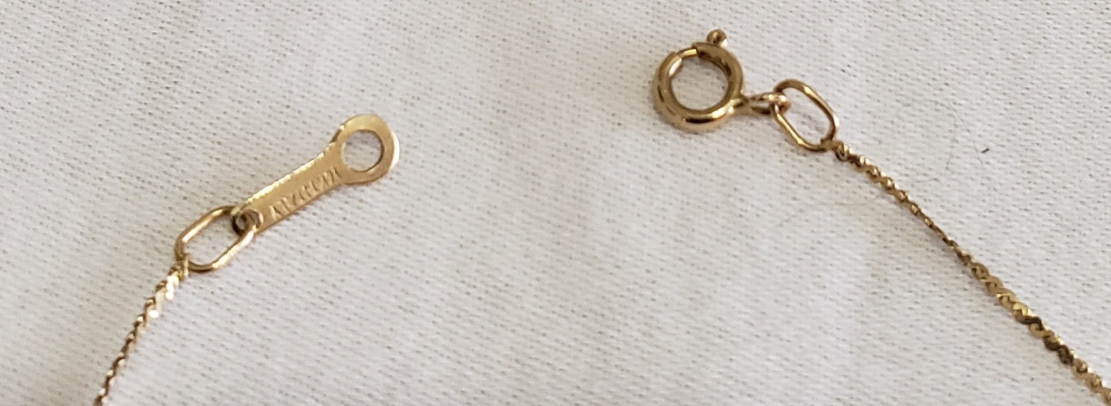Lady’s Stamped 14kt Yellow Gold “S” Chain Necklace – Made in Italy