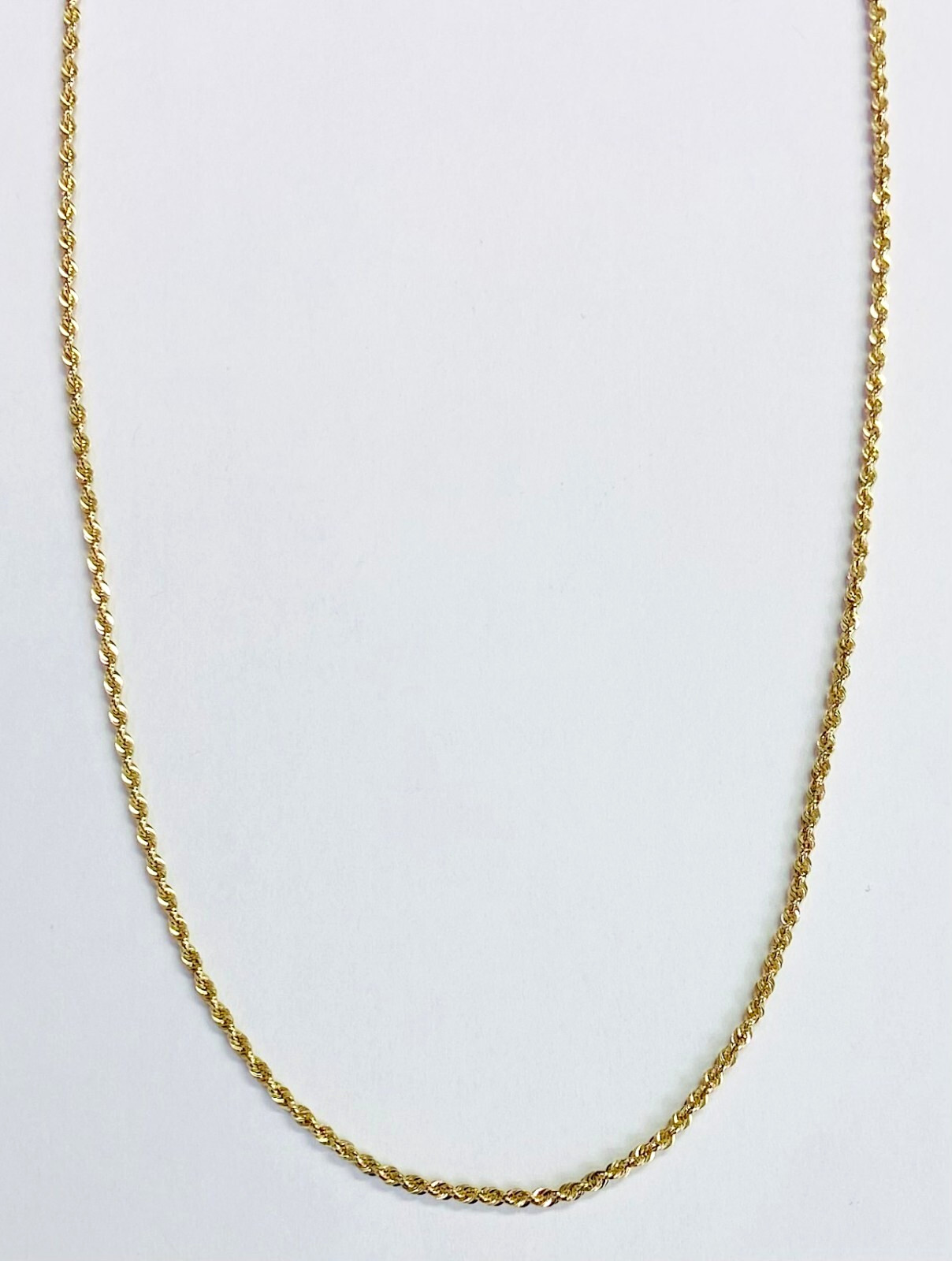 HSN Michael Anthony Jewelry Solid 10KYellow Gold Glitter 22″ Rope Chain Necklace