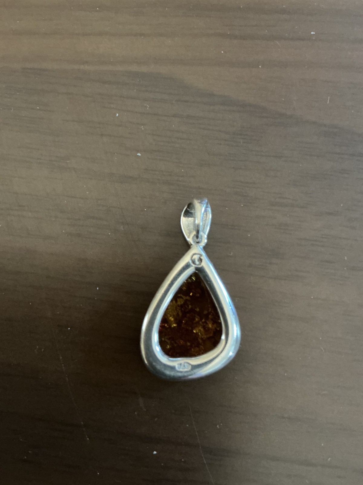 TWO PENDANTS: ONE AMBER STERLING and ONE CULTURED PEARL SILVER METAL MOTHERS DAY