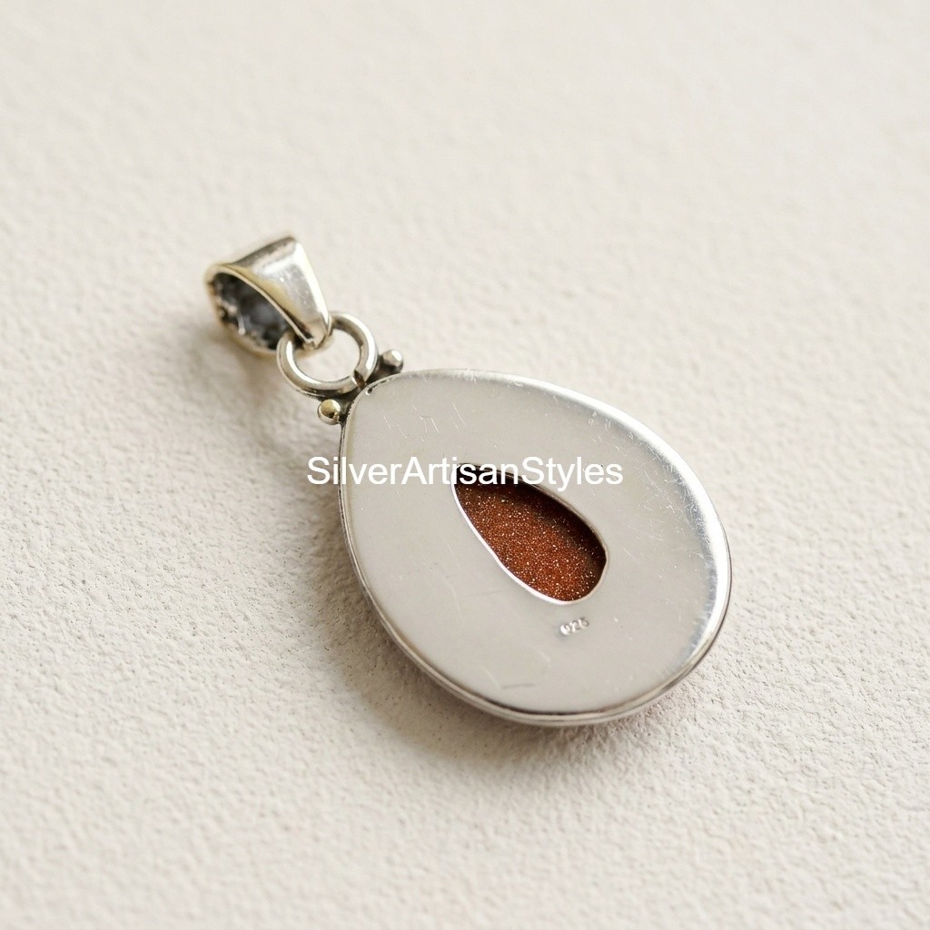Orange Sunstone Gemstone Handmade 925 Sterling Silver Jewelry Pendants Gifts