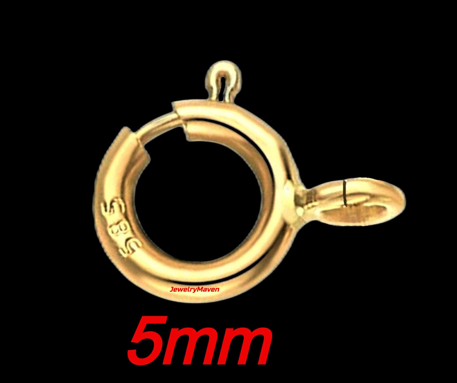 14k 2mm Cable Solid Yellow Gold 5mm Spring Ring Clasp 2″ Chain Extender Safety