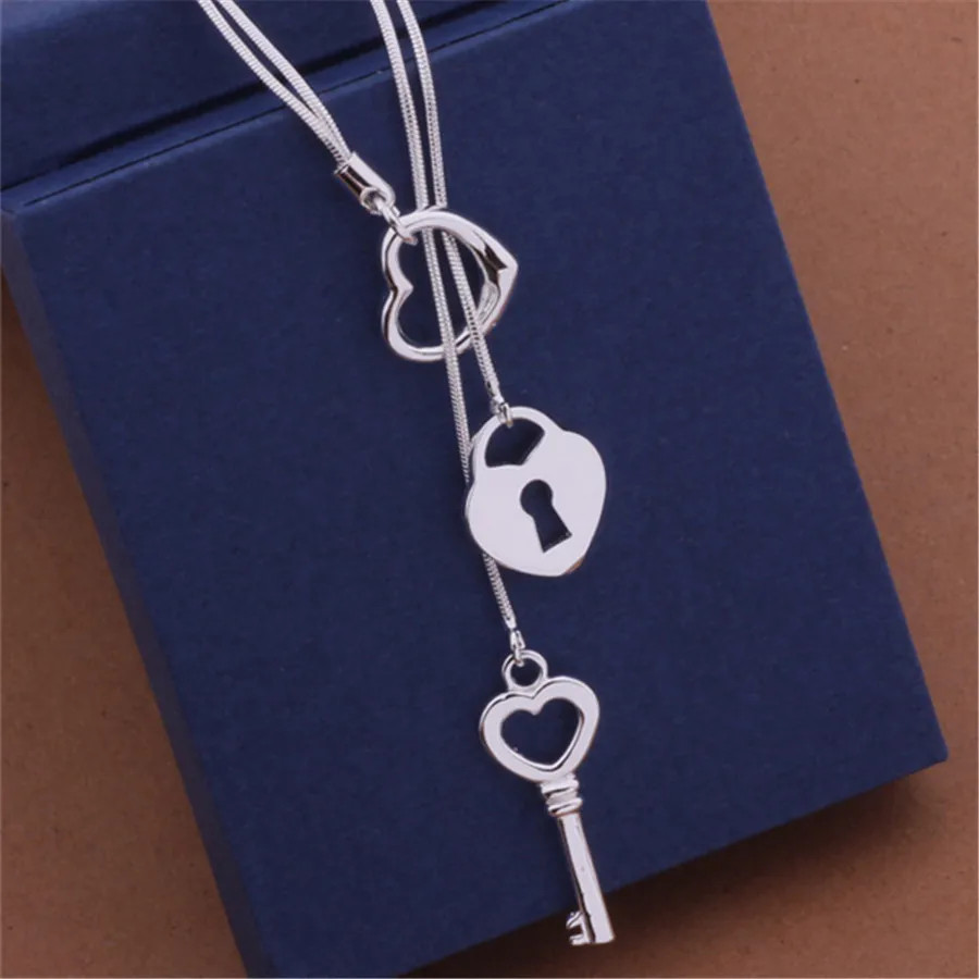 Charms Necklace Jewelry Exquisite Fashion Women Classic 45CM 925 Sterling Silver
