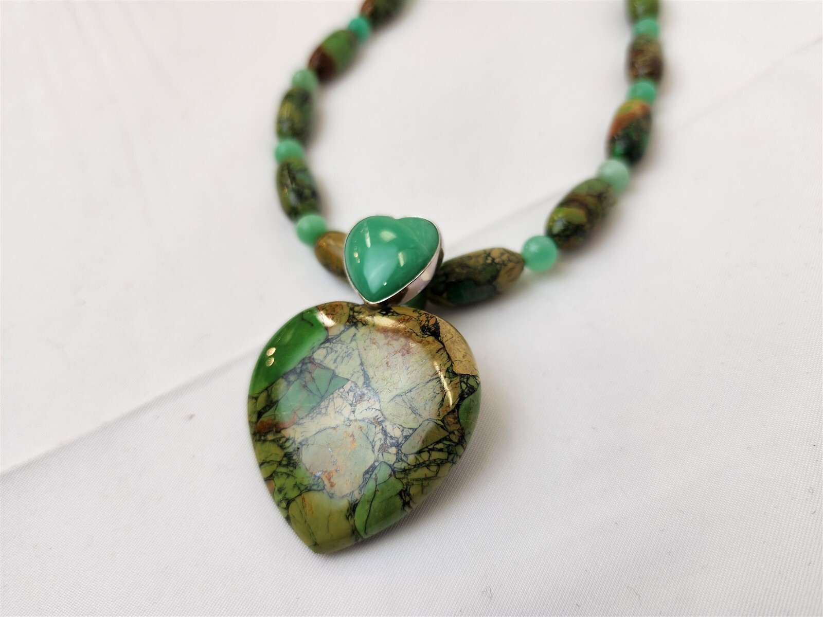 Jay King DRT Mine Finds Sterling 925 Turquoise Heart Pendant Necklace