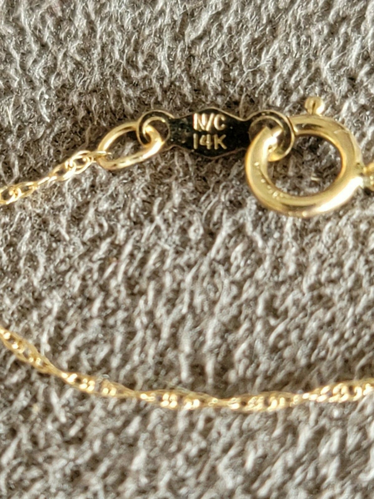 14kt Gold Chain Spring Ring Clasp 18 Inches New Goods Add Pendants For Necklaces