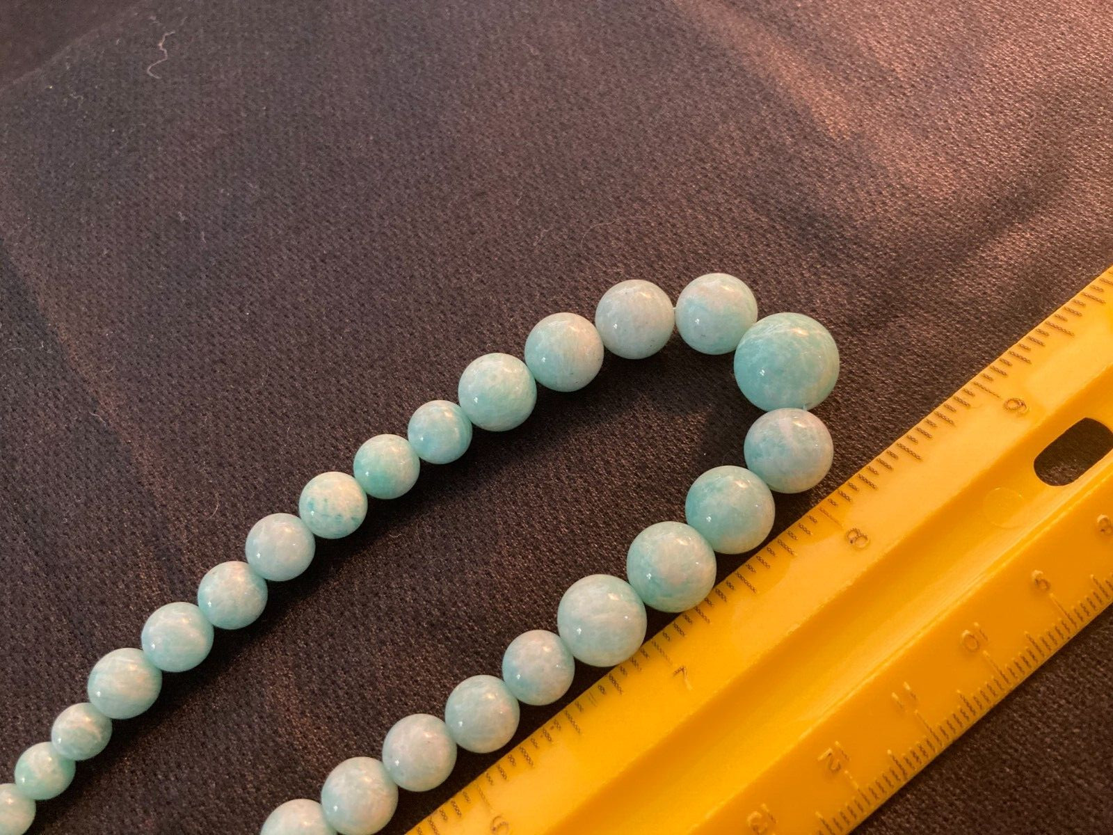 18″ Russian Amazonite Beaded Necklace .925 Sterling Silver Magnetic Clasp 188ctw