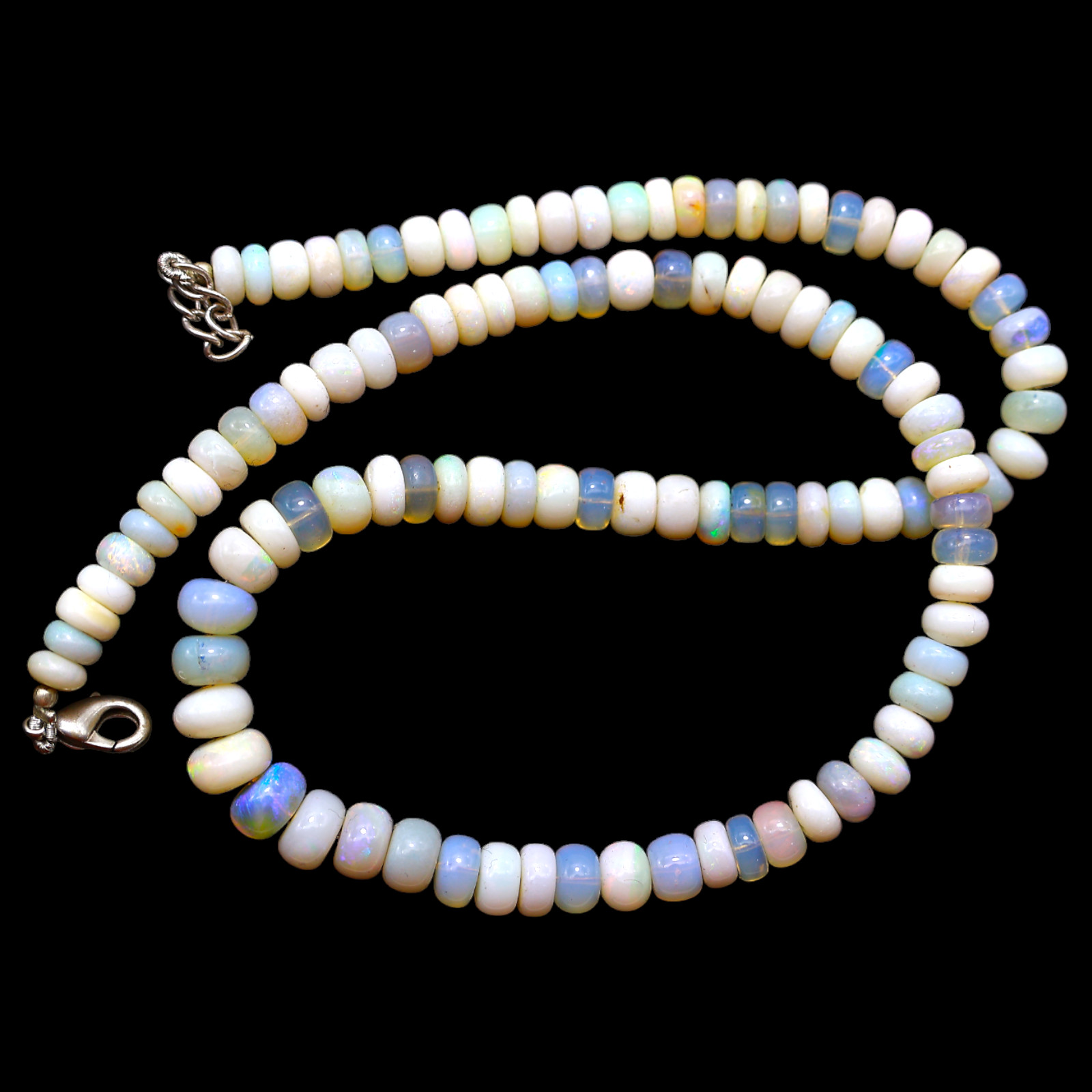 Smooth 5X8 MM Fire Opal Beaded Not Applicable Rondelle Unique Necklace Jewelry