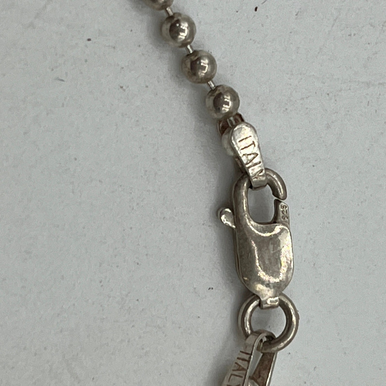 Silver 925 Ball Bead Chain Birthstone Kids Charm Pendants Aug Feb. Dec Necklace
