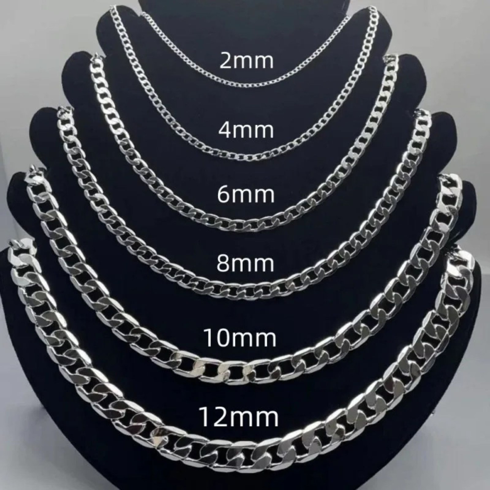 925 Sterling Silver Figaro Chain Necklace Lobster Clasp Gift 2-6MM Unisex USA