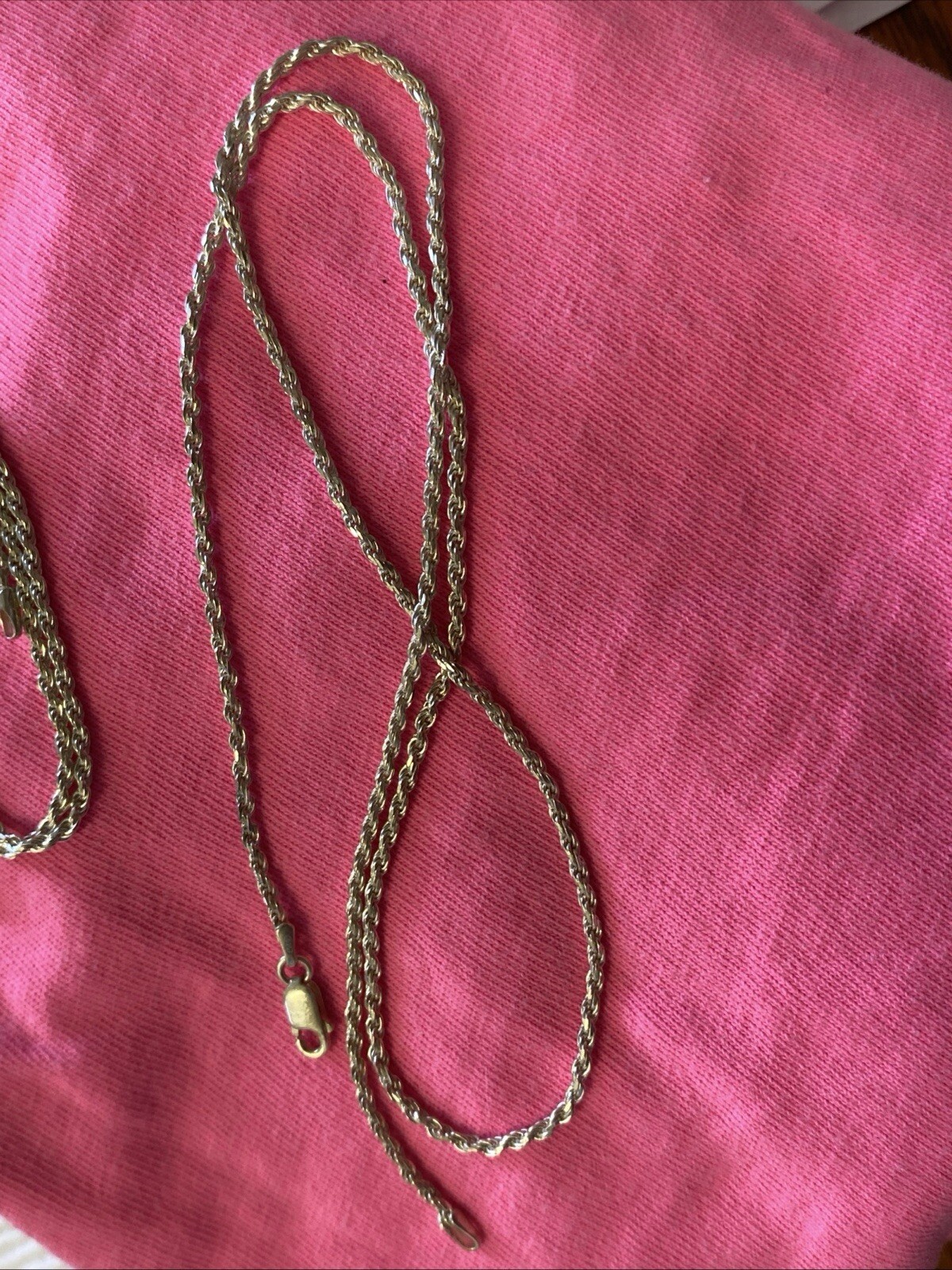 Sterling Silver Necklace Diamond-Cut Rope Chain 925 Sterling Silver Rope