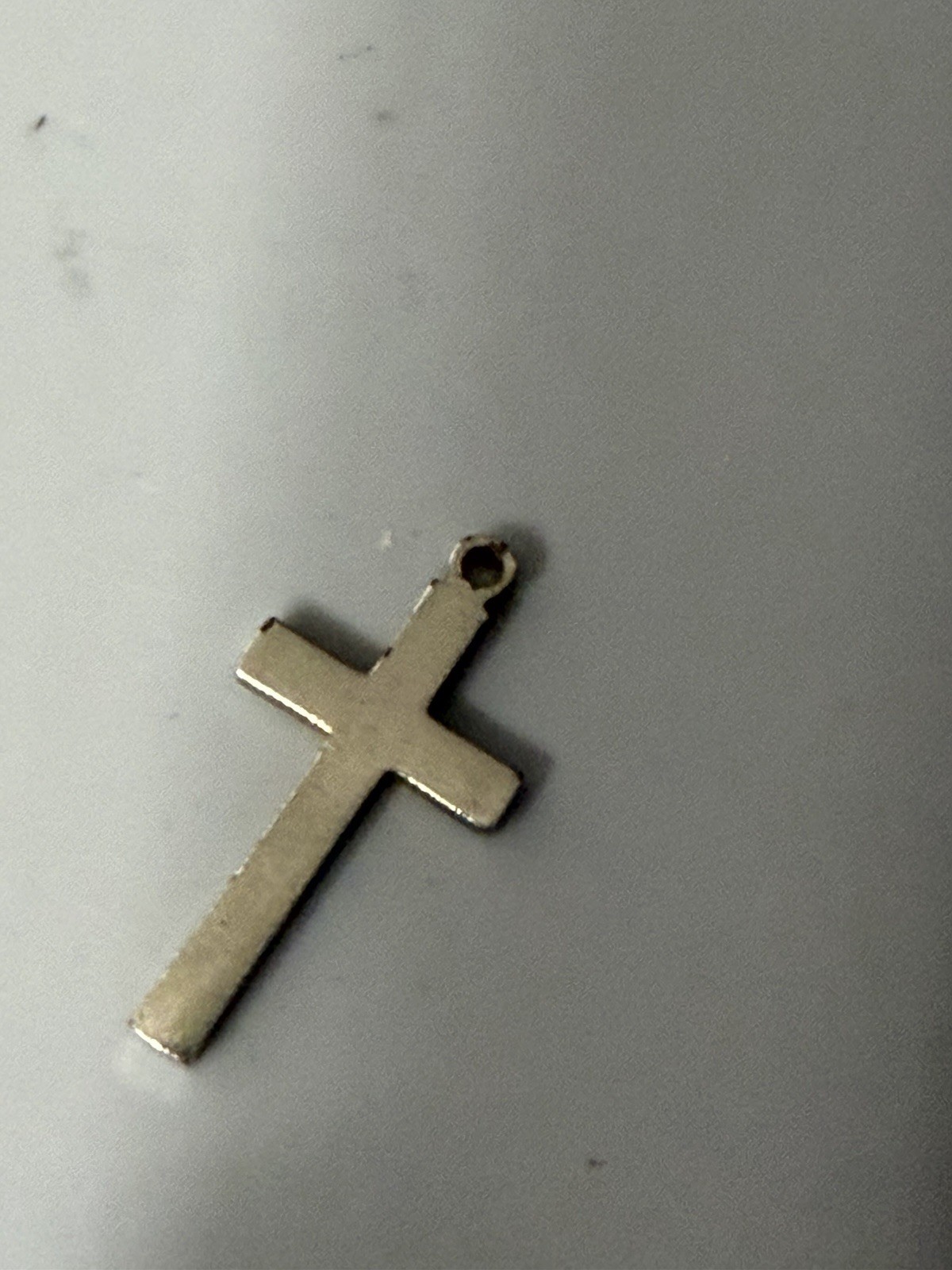Cross Pendant Charm Religious Style No Stone Plain Metal Jewelry
