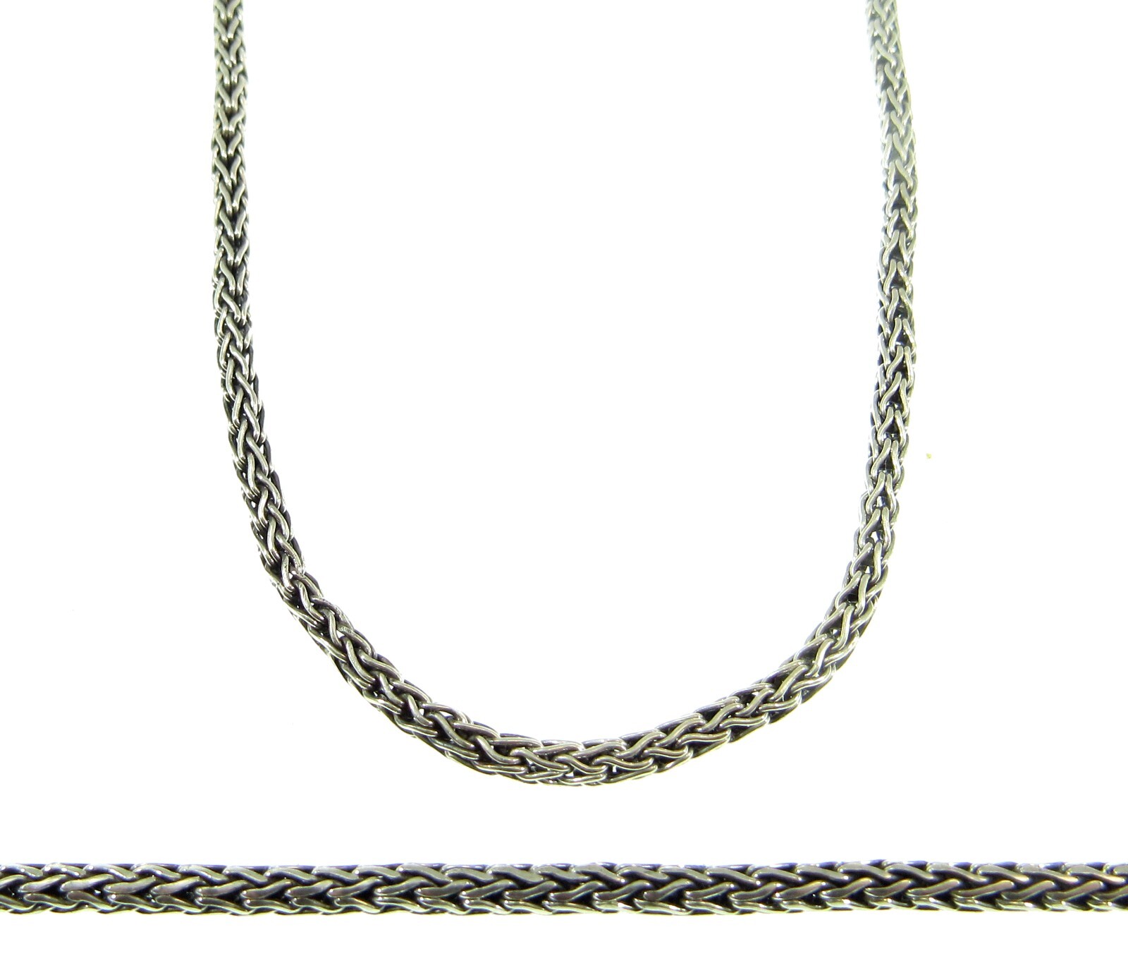 2.5MM Handmade Solid 925 Sterling Silver Balinese FOXTAIL Chain/Necklace Bali