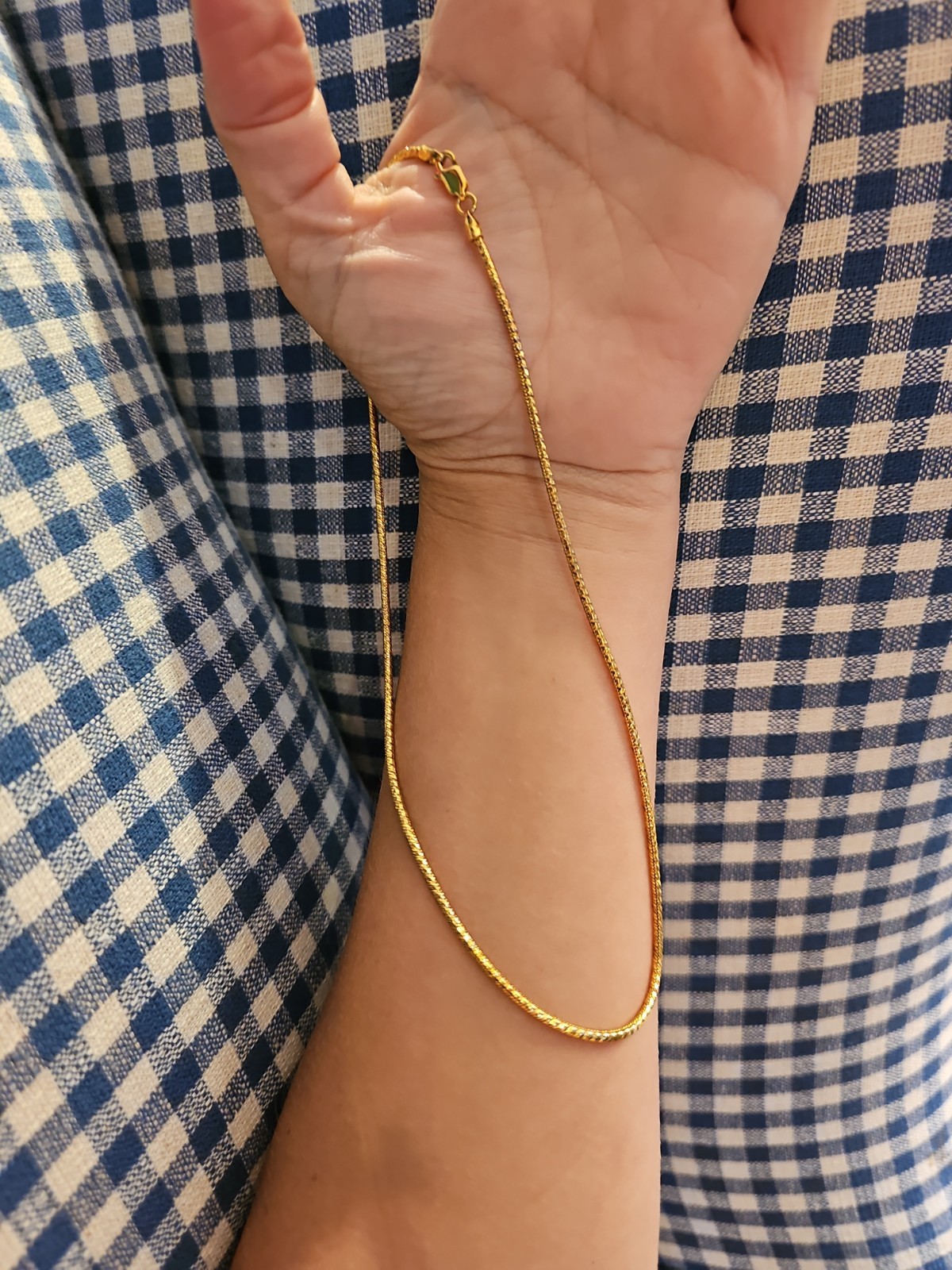 Vintage 925 MILOR Made In Italy Necklace 15 Inches Long Gold Perfect Condition