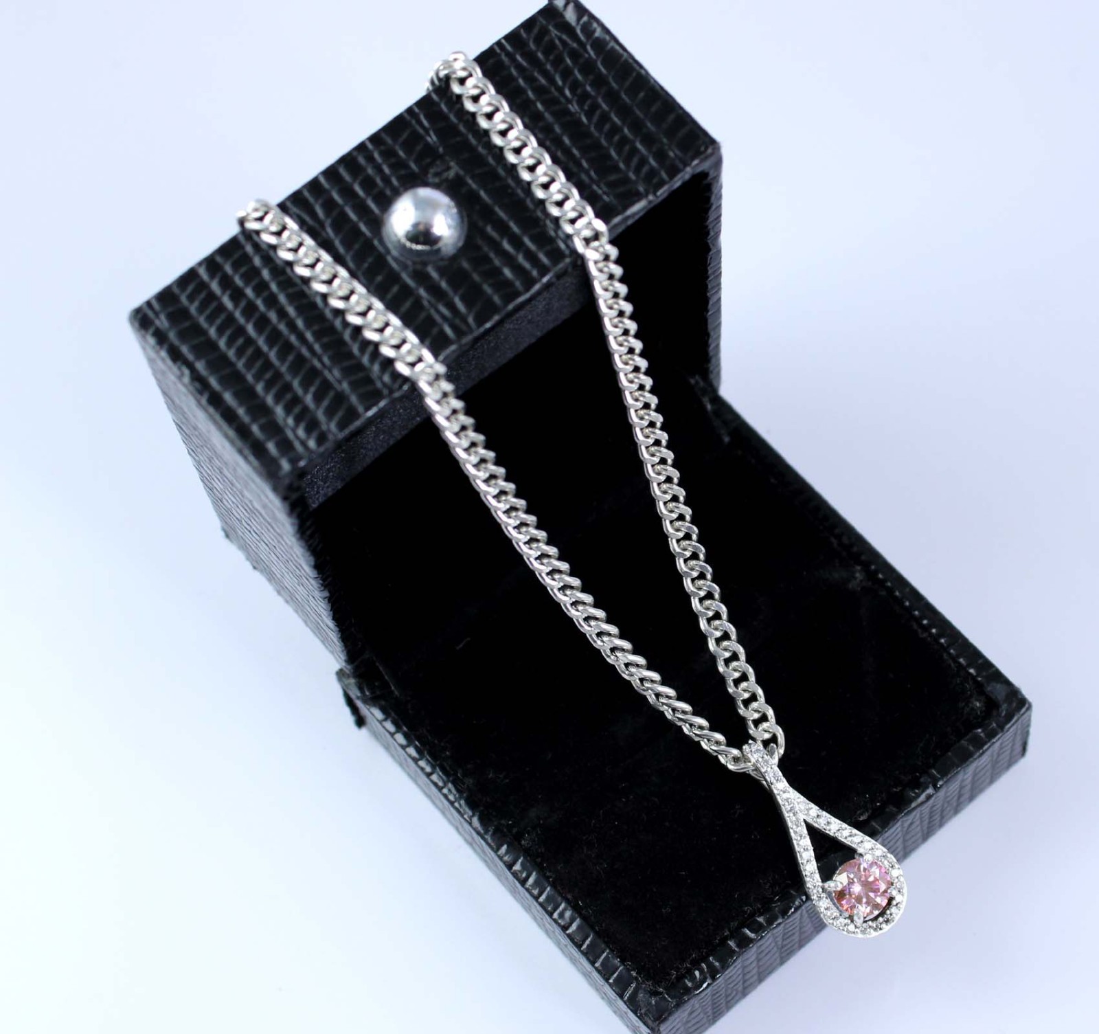 Diamond Solitaire 1.14 Carat Pink Round Brilliant Cut Certified Women Pendant