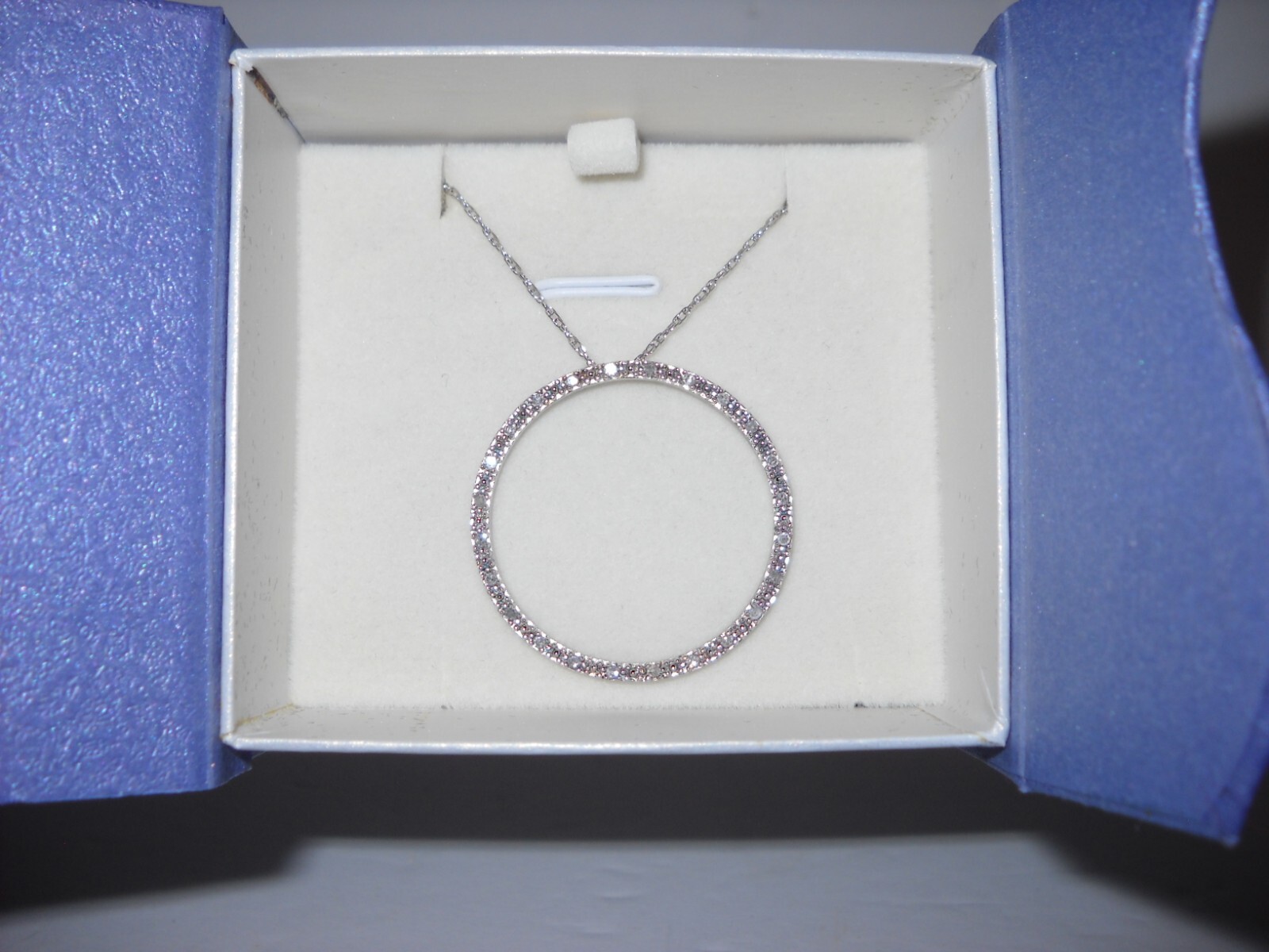 1/20 Ctw Diamond Pendant 925 Sterling Silver Necklace 18″ Halo Eternity #202