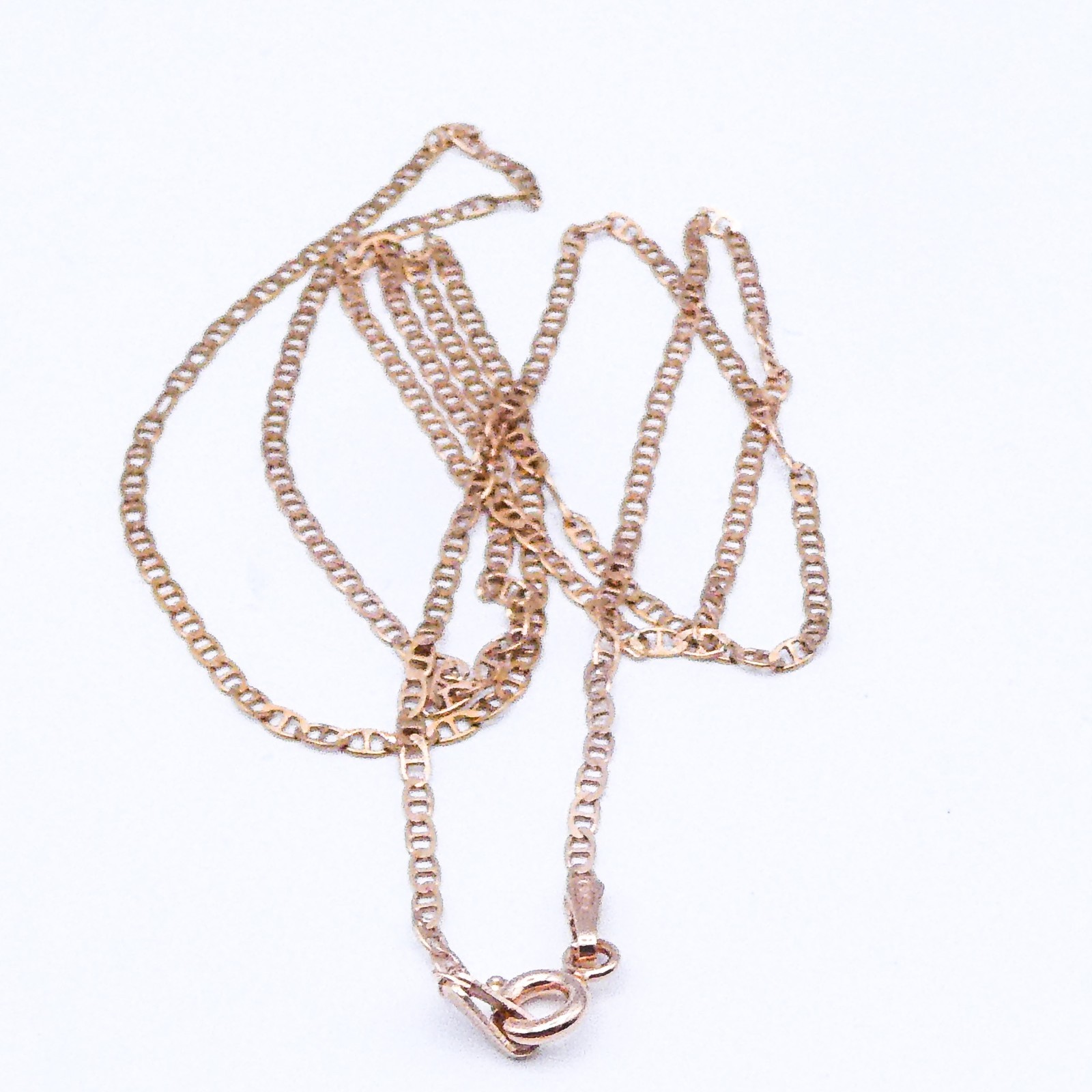 Rose Gold Over Sterling Silver Mariner Chain 22″ Mens Womens Necklace