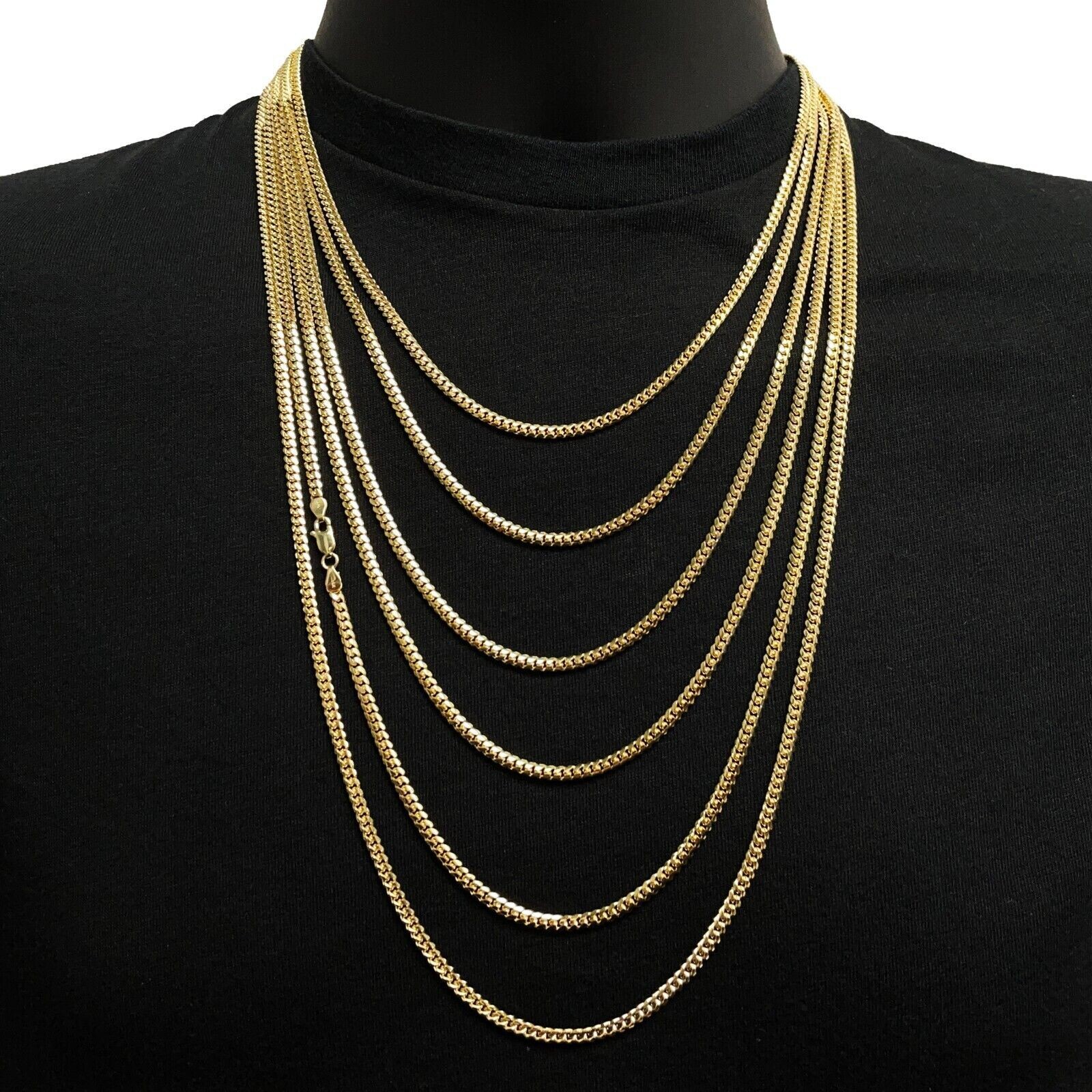 Italian 14k Yellow Gold Solid Miami Cuban Chain Necklace 22″ 3.5mm 19.5 grams