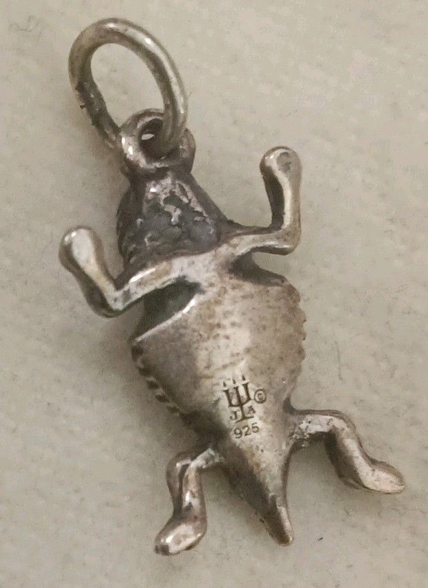 Rare Retired James Avery 3D Horned Toad Lizard Charm Sterling Silver 925 TCU