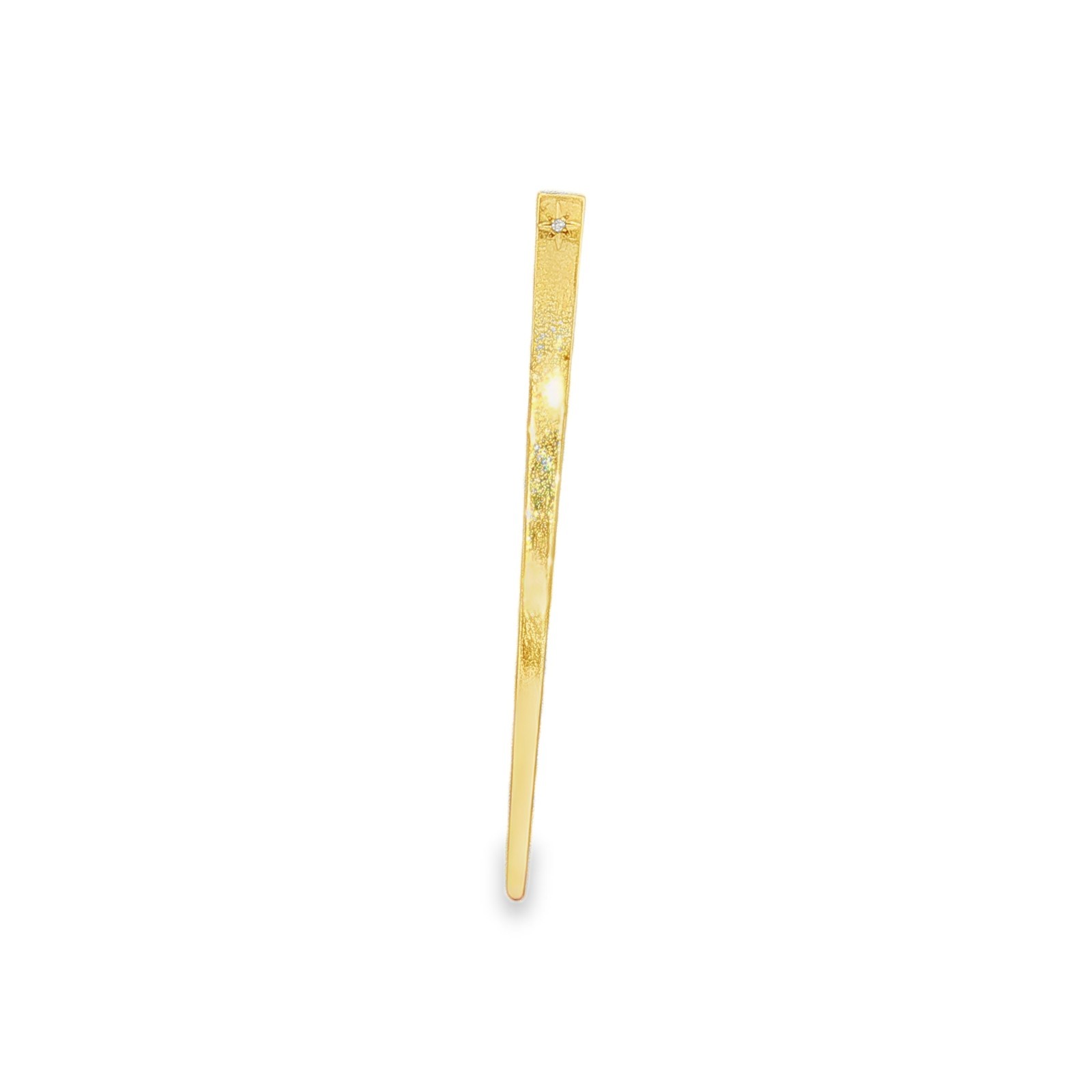 13/14KY Gold Toothpick with Diamond Accent .01 cttw