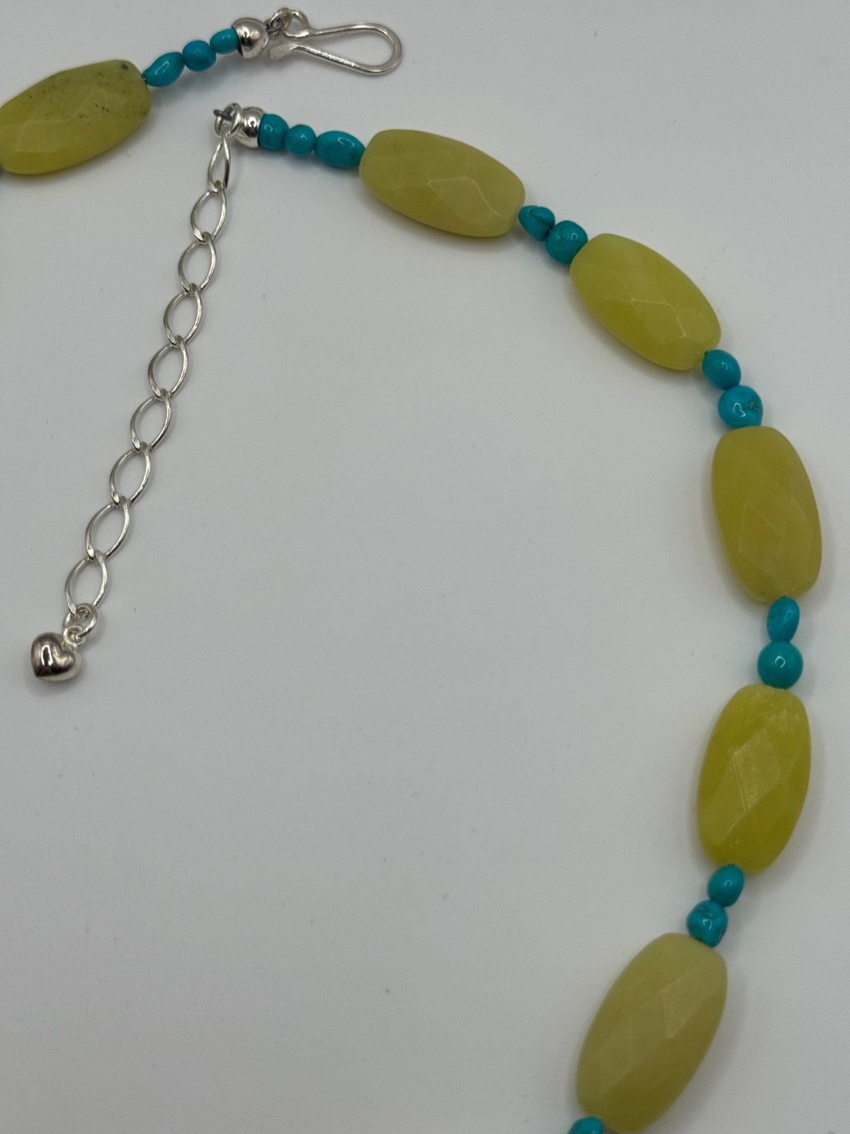 Jay King DTR Mine Finds Serpentine Turquoise Sterling Silver Clasp Necklace