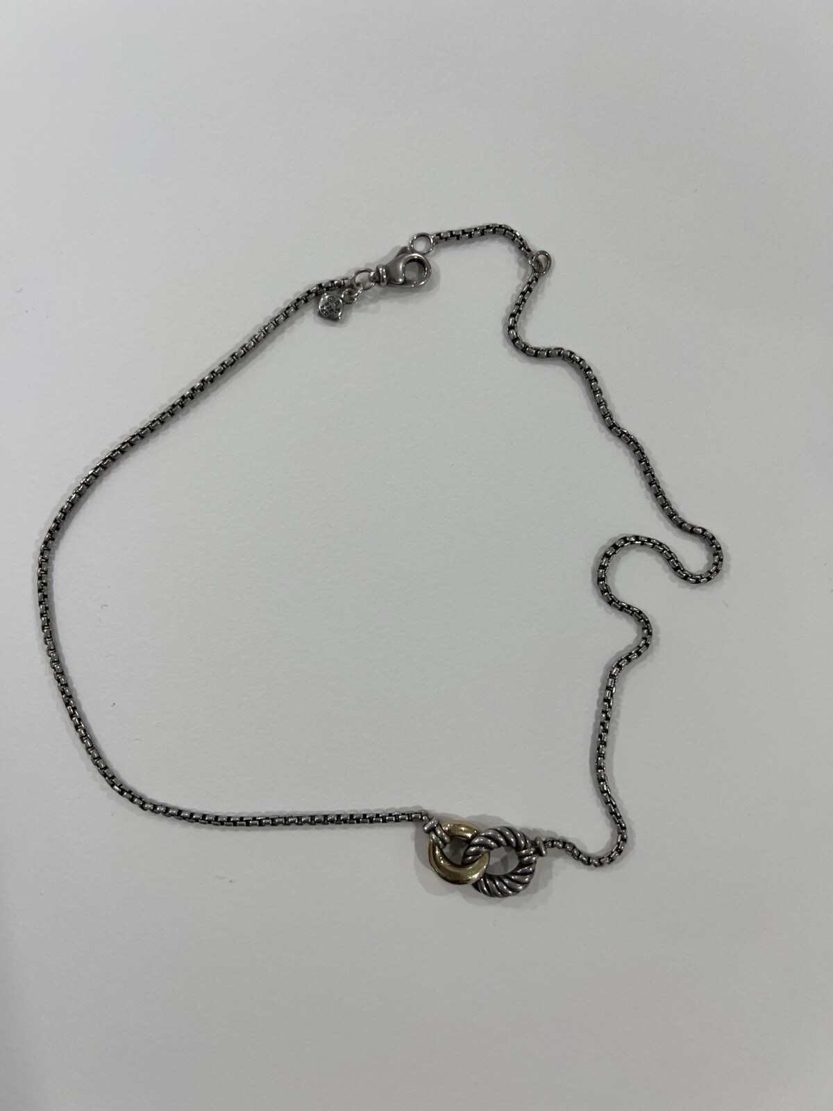 David Yurman Women’s Silver And Gold Infinity Necklace