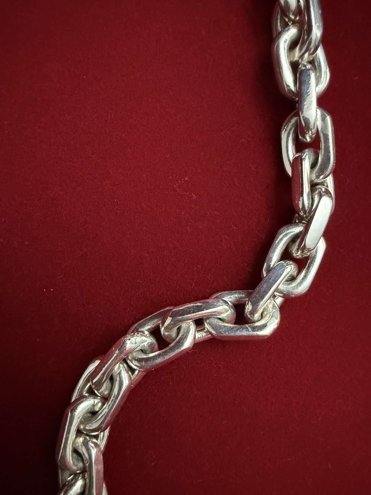 925 Sterling Silver HEAVY Anchor Chain Necklace 23” – 129.6g