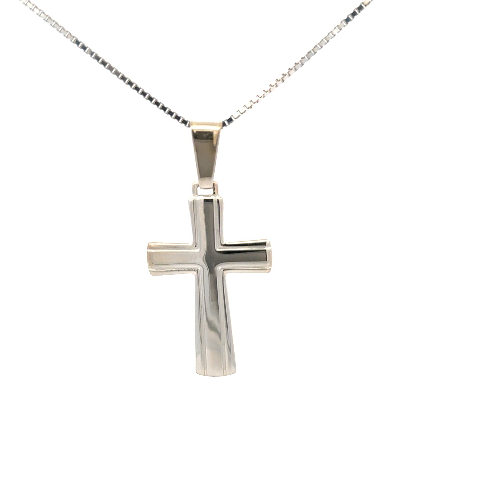 Sterling Silver Cross Pendant (3/4 x 1 1/2 Inch)