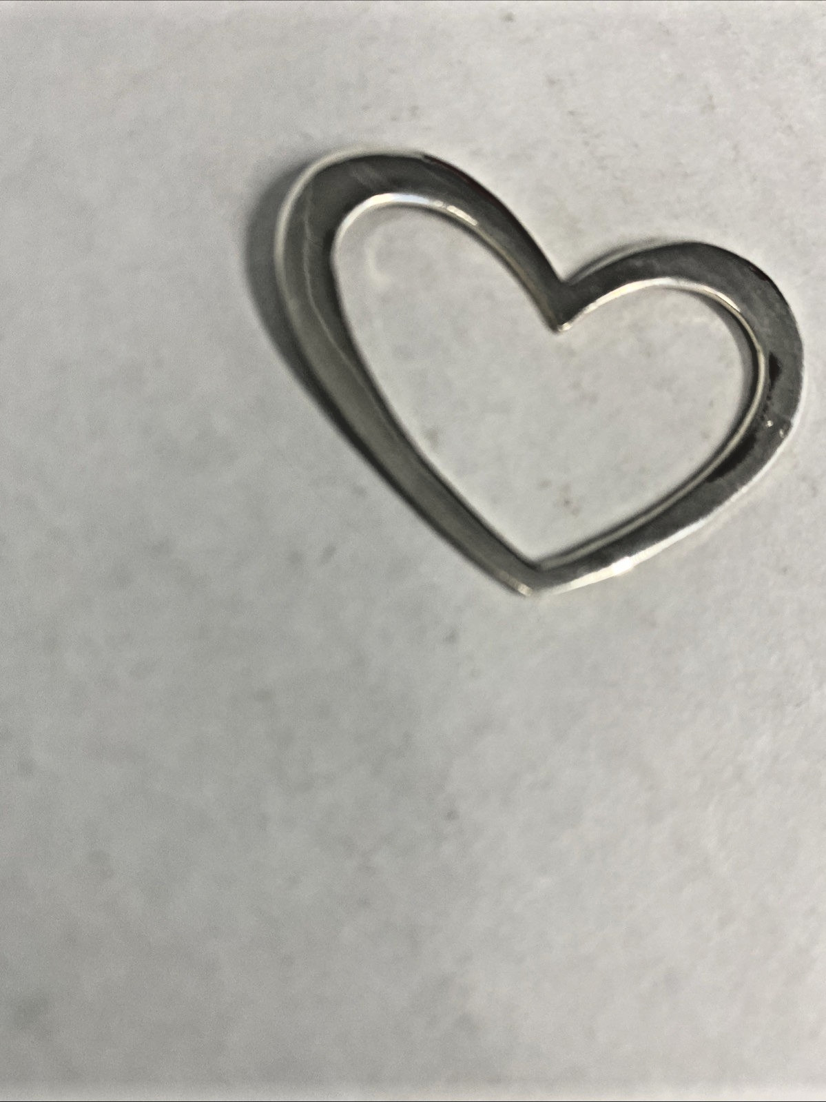 925 Sterling Silver Open Heart Slide Pendant necklace designer BRAND NEW