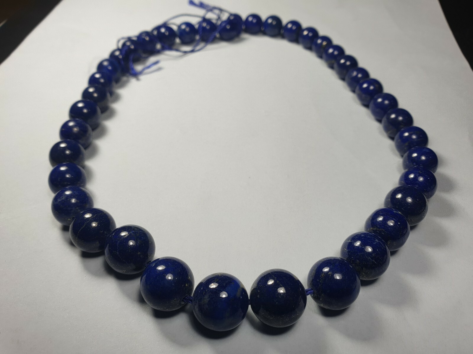 Natural Lapis Lazuli Ball Beads Necklace 77.00 Grams Necklace