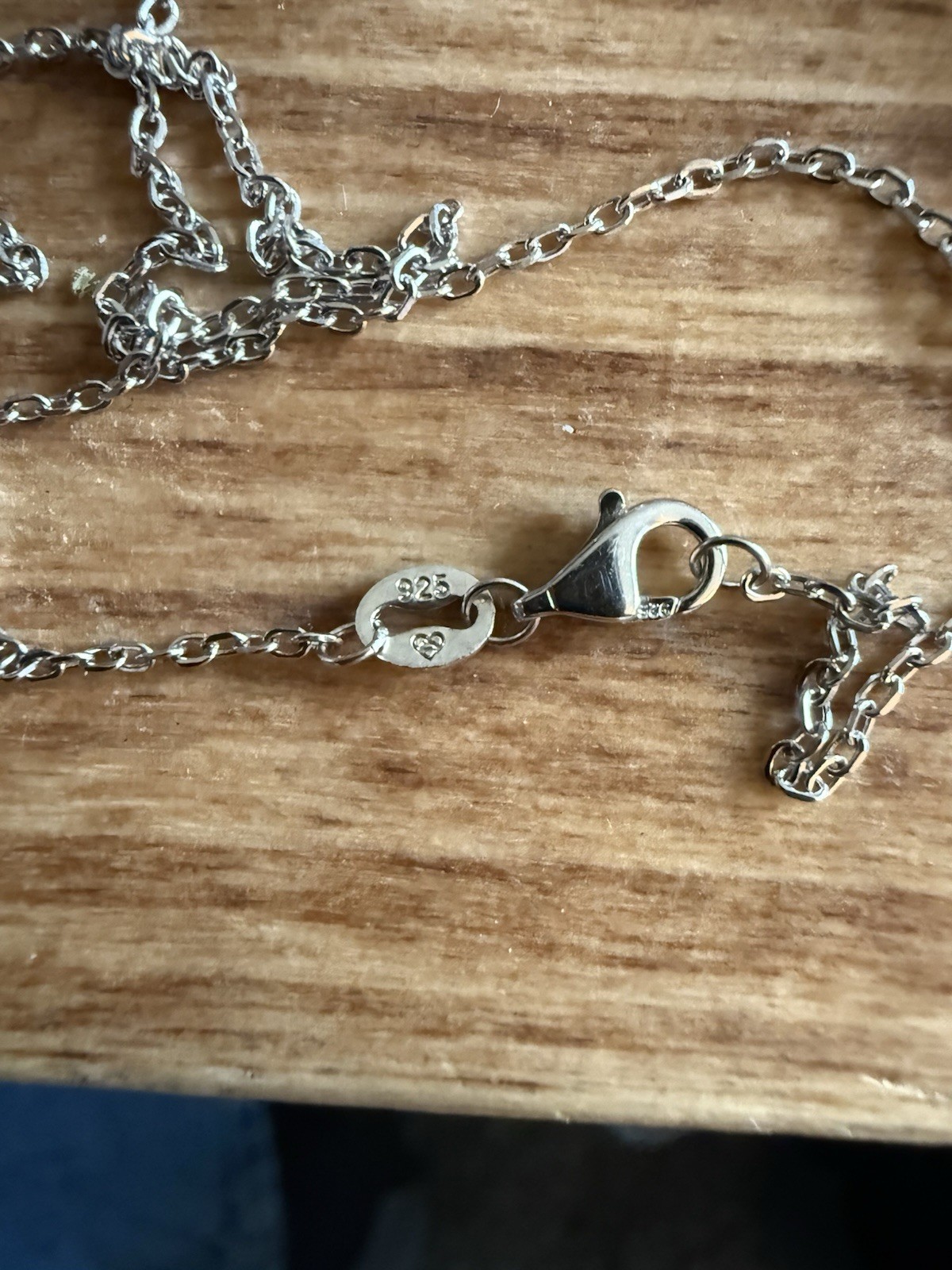 925 Sterling Silver Hematite Pendant With Chain 12.11g Both Marked 925