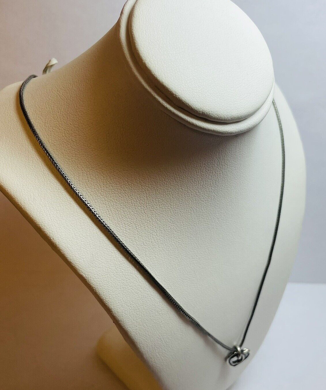 Silpada Sterling 925 Silver Foxtail Necklace with Heart Pendant 16 in – .20