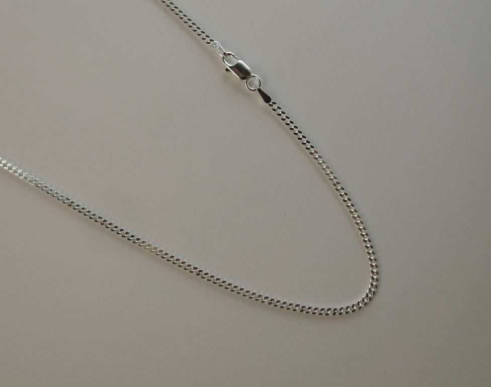 24 inch, Curb Chain, Pure .925 Sterling Silver, (2mm to 13mm) Italian Necklace