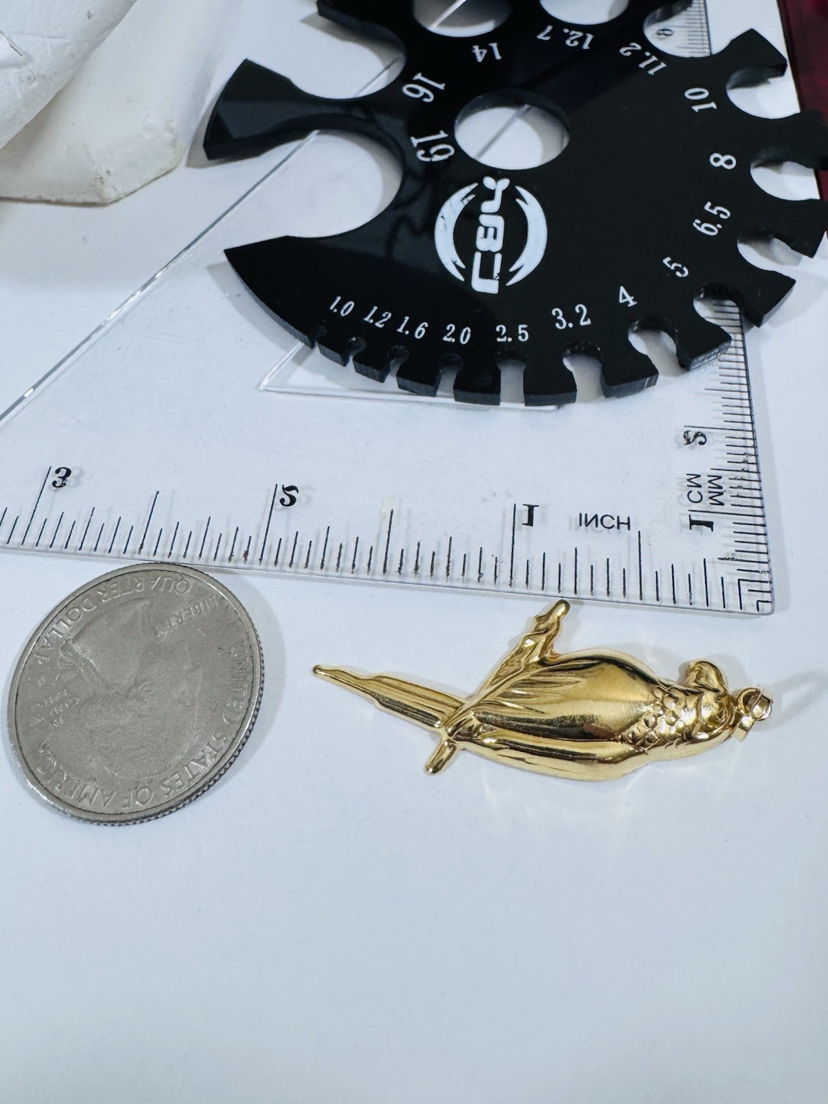 Solid 18K 750 Real Dubai Fine Gold Eagle Bird Set Necklace 18” long 3mm 5.9g