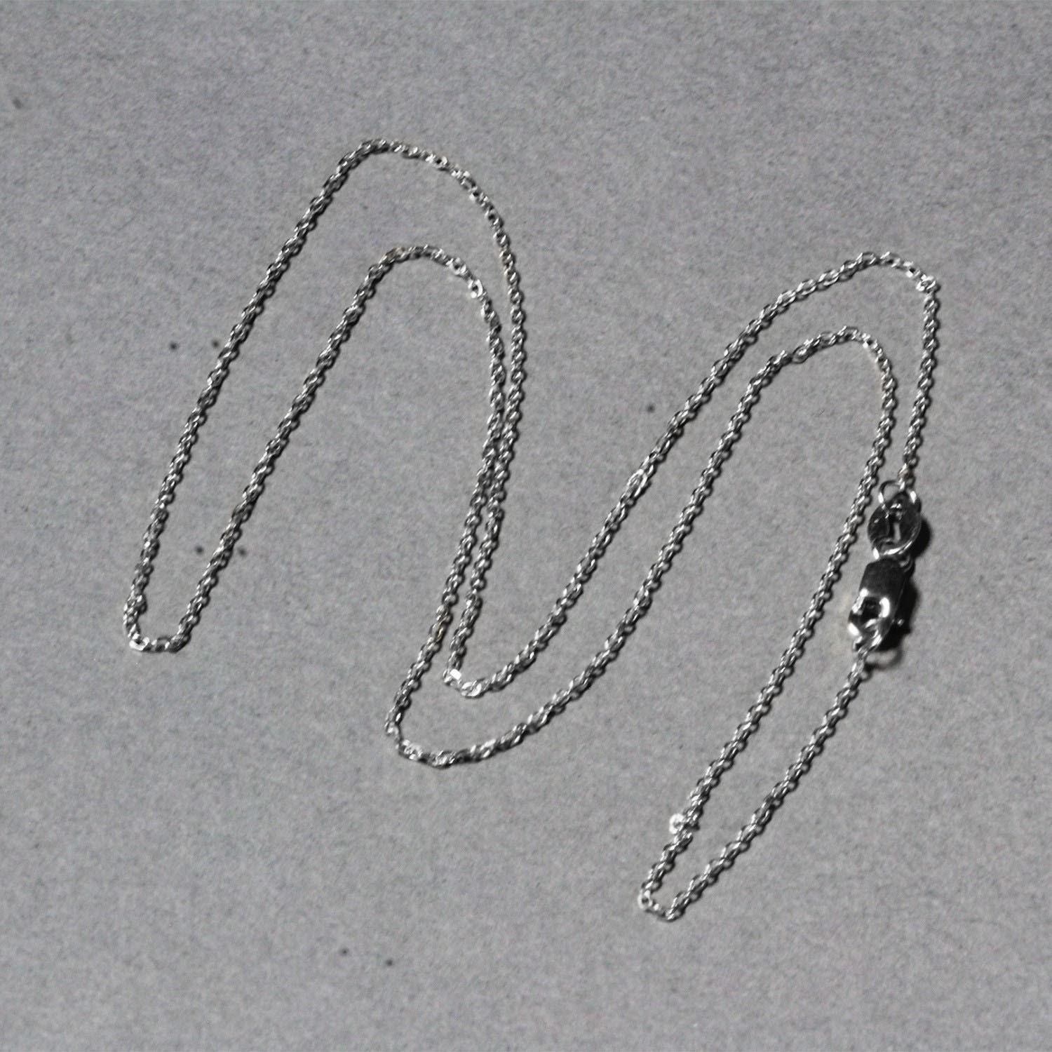 Diamond Cut Cable Link Chain, 18K White Gold, Sizes 16-18, 0.75 mm, Sparkle
