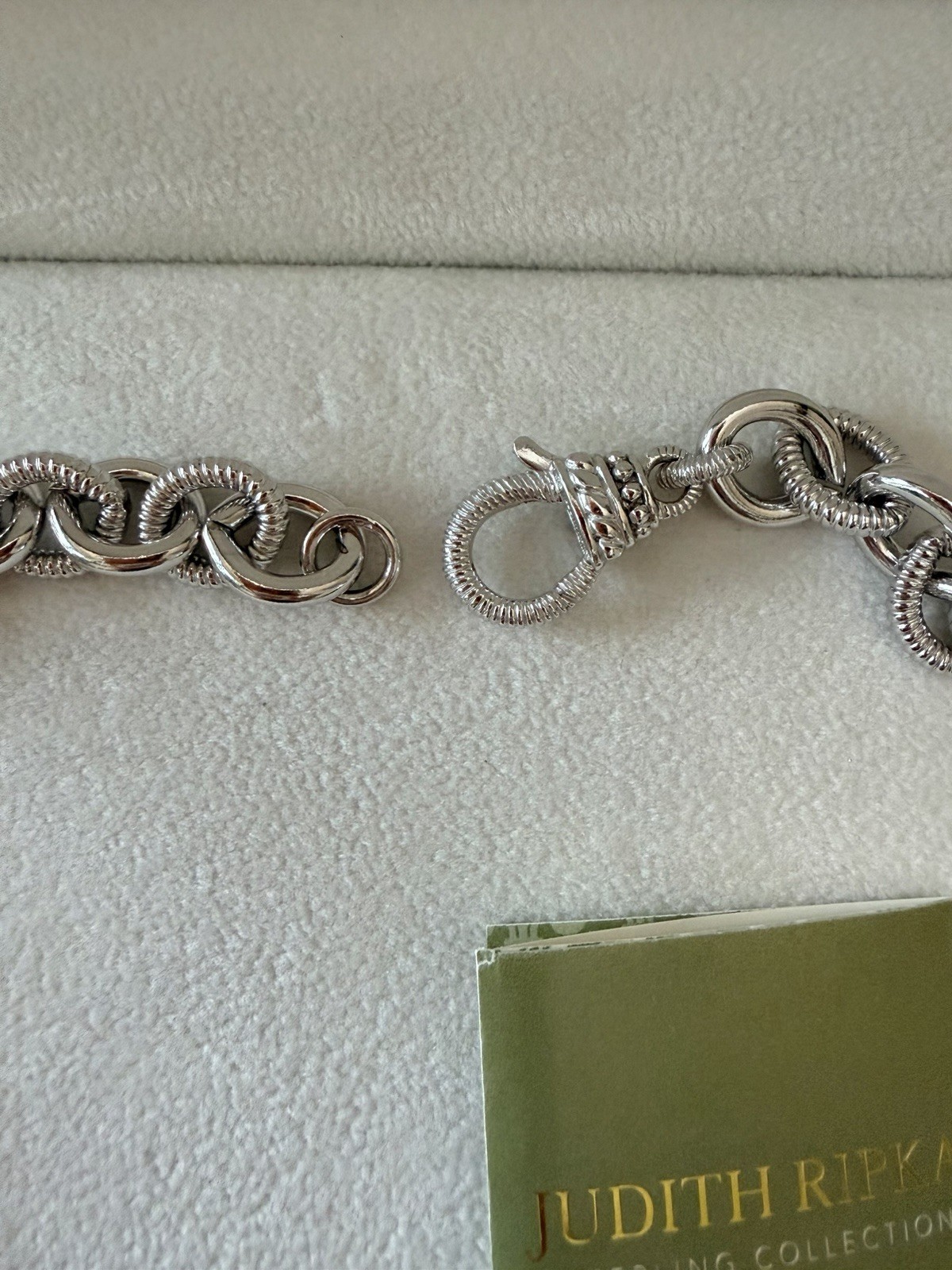 Authentic Judith Ripka Sterling Silver Cable Link Chain 17.5 Inches 94.5 Grams