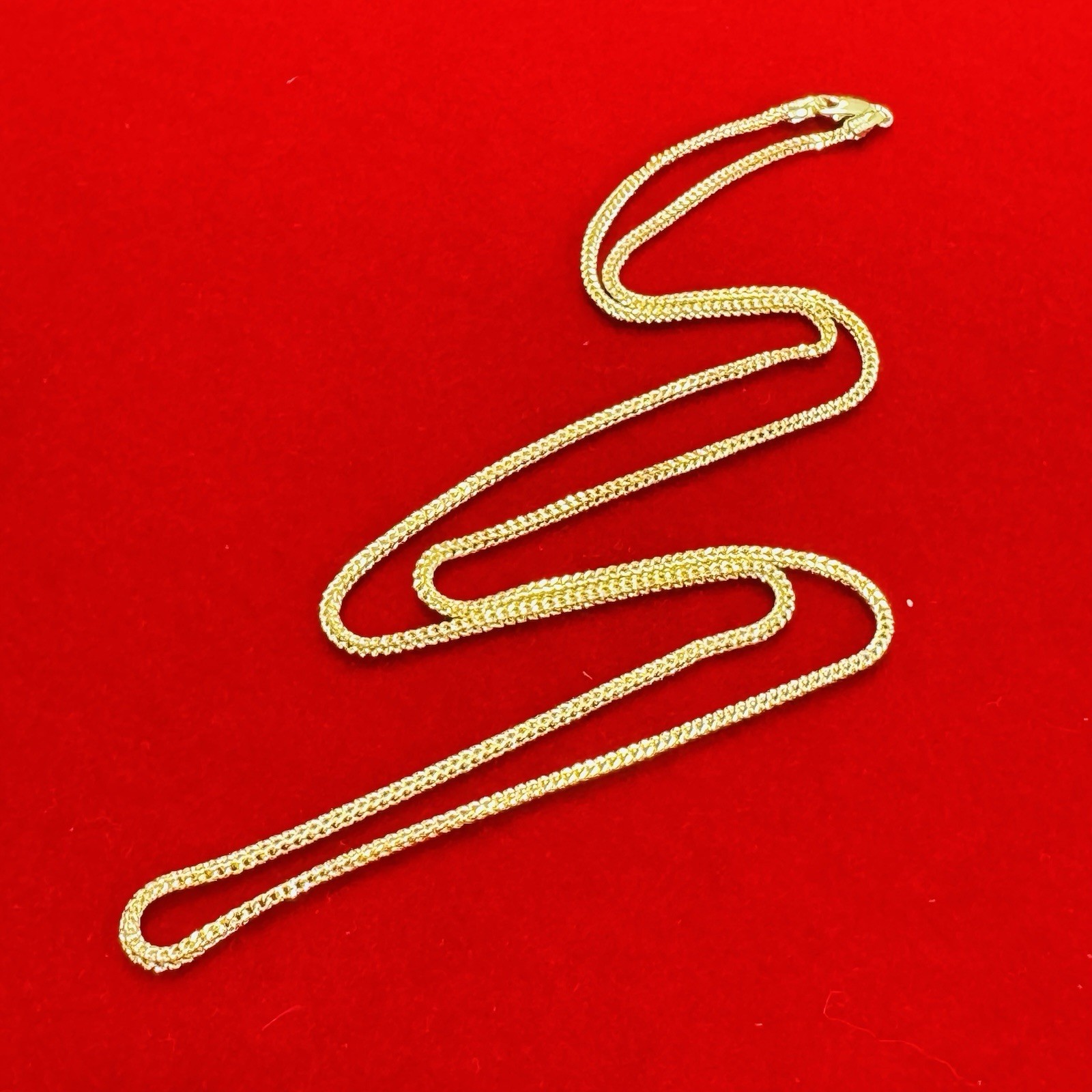 20” 1.5mm 10K Yellow Gold Franco Link Chain Necklace
