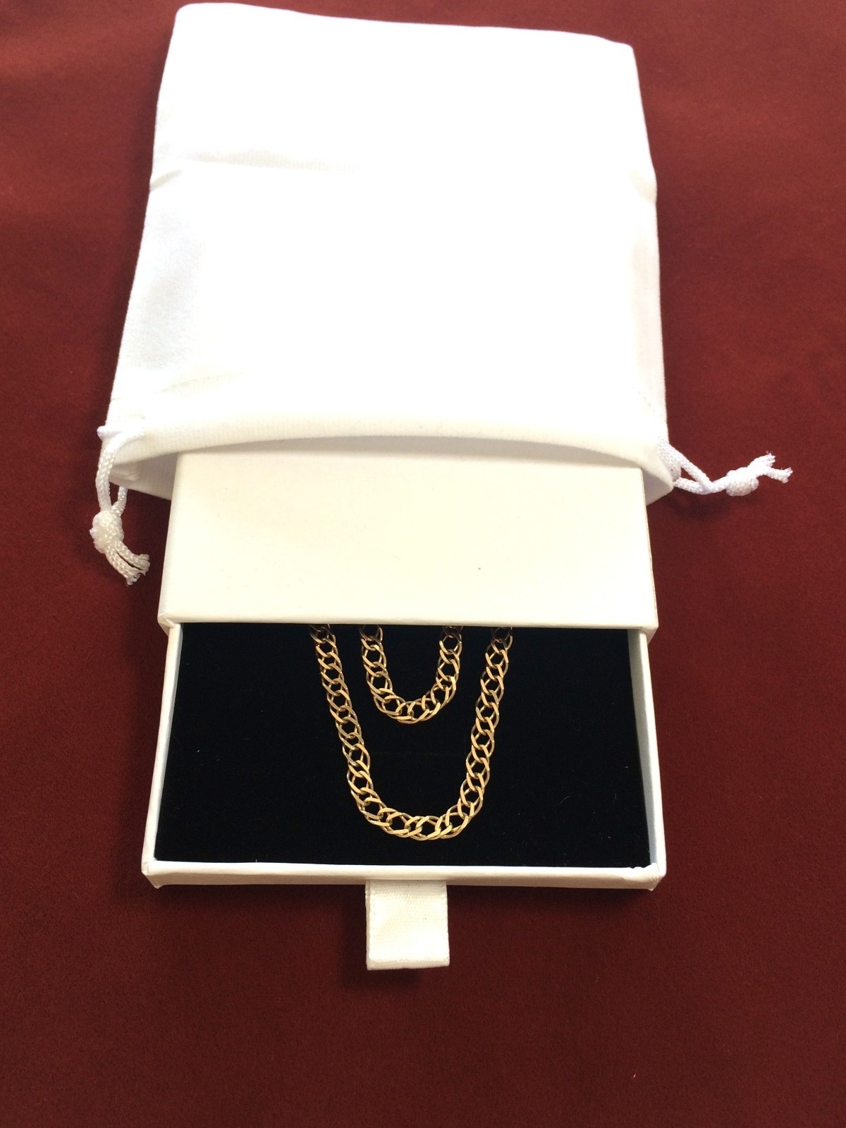 9ct Solid Gold Double Curb Chain 20″ & 7″ Bracelet. Italy. Width 5mm/Wgt 10.17gm