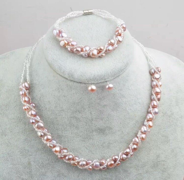 ASHIQI Real Natural Freshwater Pearl Handmade Jewelry