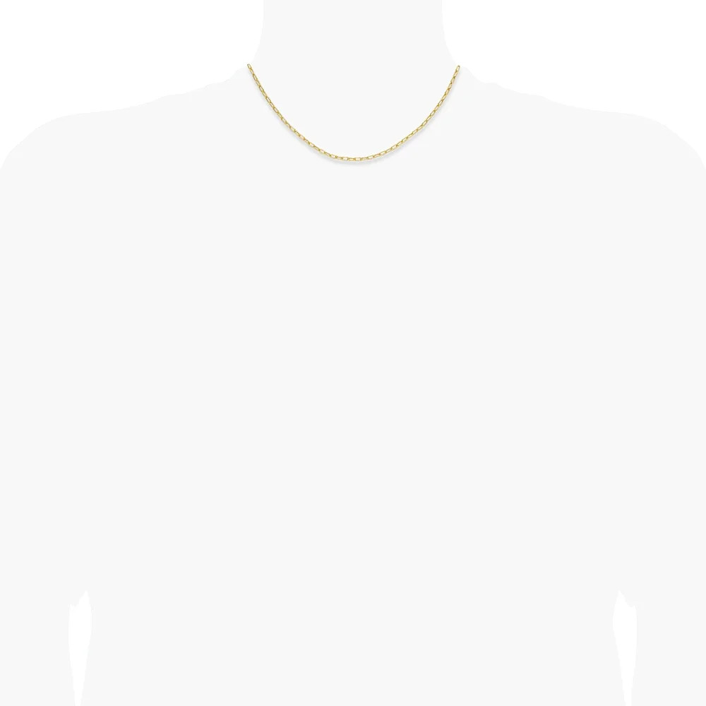 14K Yellow Gold 2.2mm Semi-Solid Paperclip Chain Necklace 16″-24″